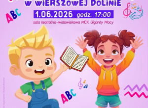 Miejskie Centrum Kultury w Bełchatowie zaprasza dzieci na muzyczne show pt.”Rymek i Melodia w Wierszowej Dolinie”